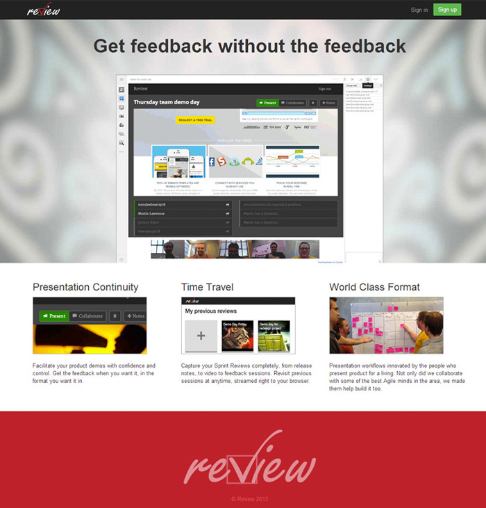 review homepage
